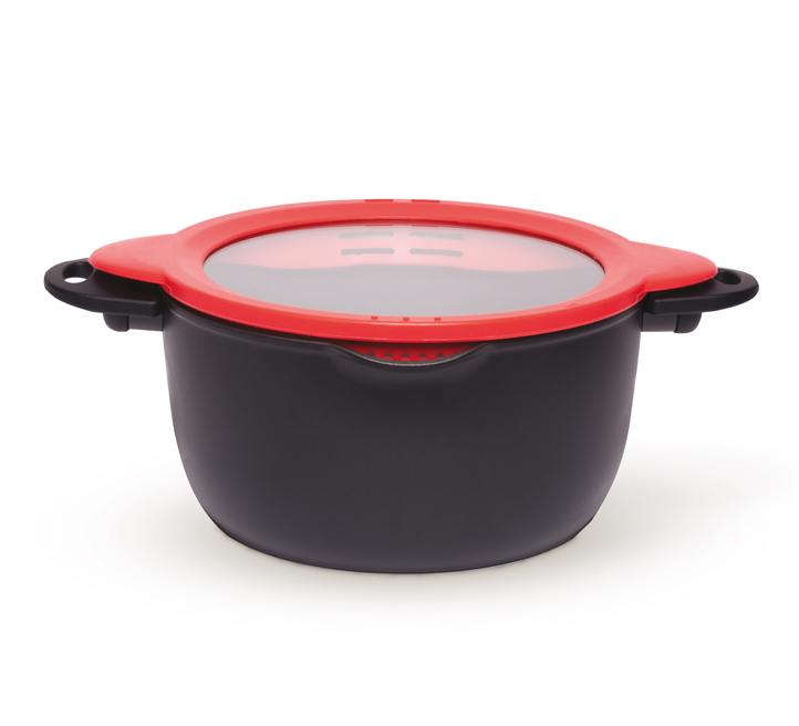 Casseruola In Ceramica Rossa Con Coperchio, 230 Ml, Adatta A Microonde E Forno, A Doppia Maniglia, 13x9,8x7,5 Cm - 5
